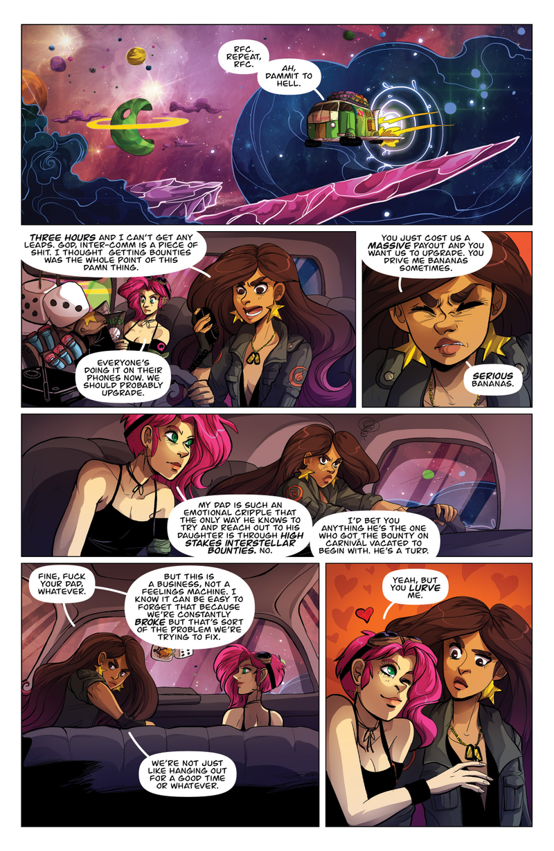 Illustration for article titled Bounty hunters and trans representation share the page in this sci-fi comic